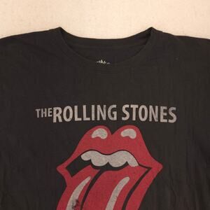The Rolling Stones 1975 US Tour Band Crew Neck T Shirt Mens Size Medium M Black